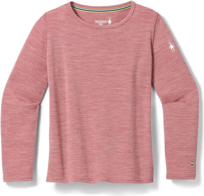 Classic Thermal Merino Base Layer Crew - Kids - rosewood heather 1