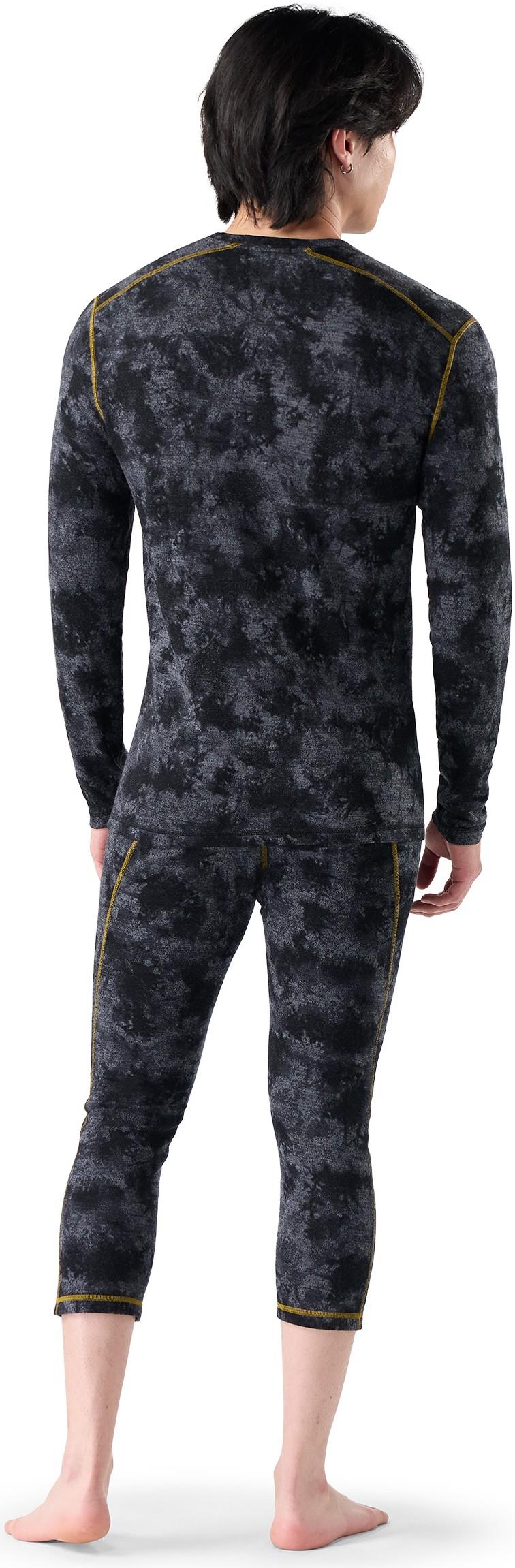 Classic Thermal Merino Base Layer Crew - Mens - black tie dye / honey gold 1