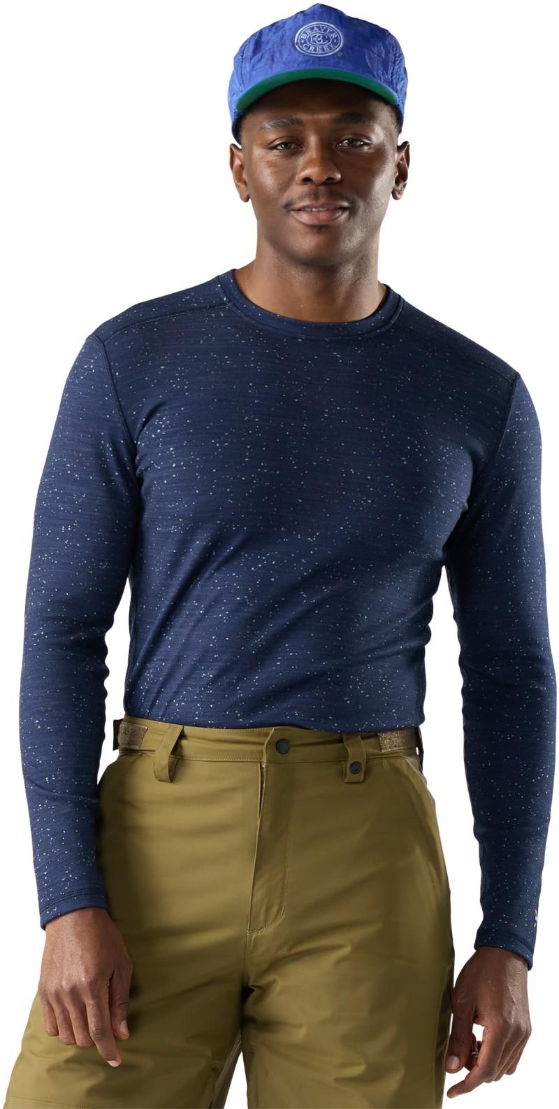 Classic Thermal Merino Base Layer Crew - Mens - deep navy donegal 1
