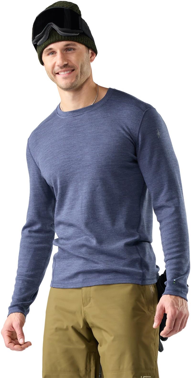 Classic Thermal Merino Base Layer Crew - Mens - nightfall blue heather 1