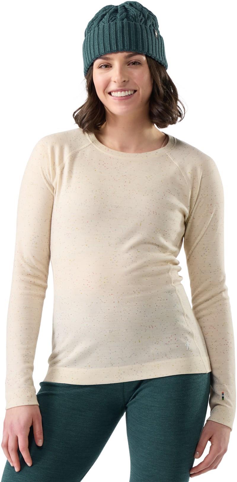 Classic Thermal Merino Base Layer Crew - Womens - almond donegal 1