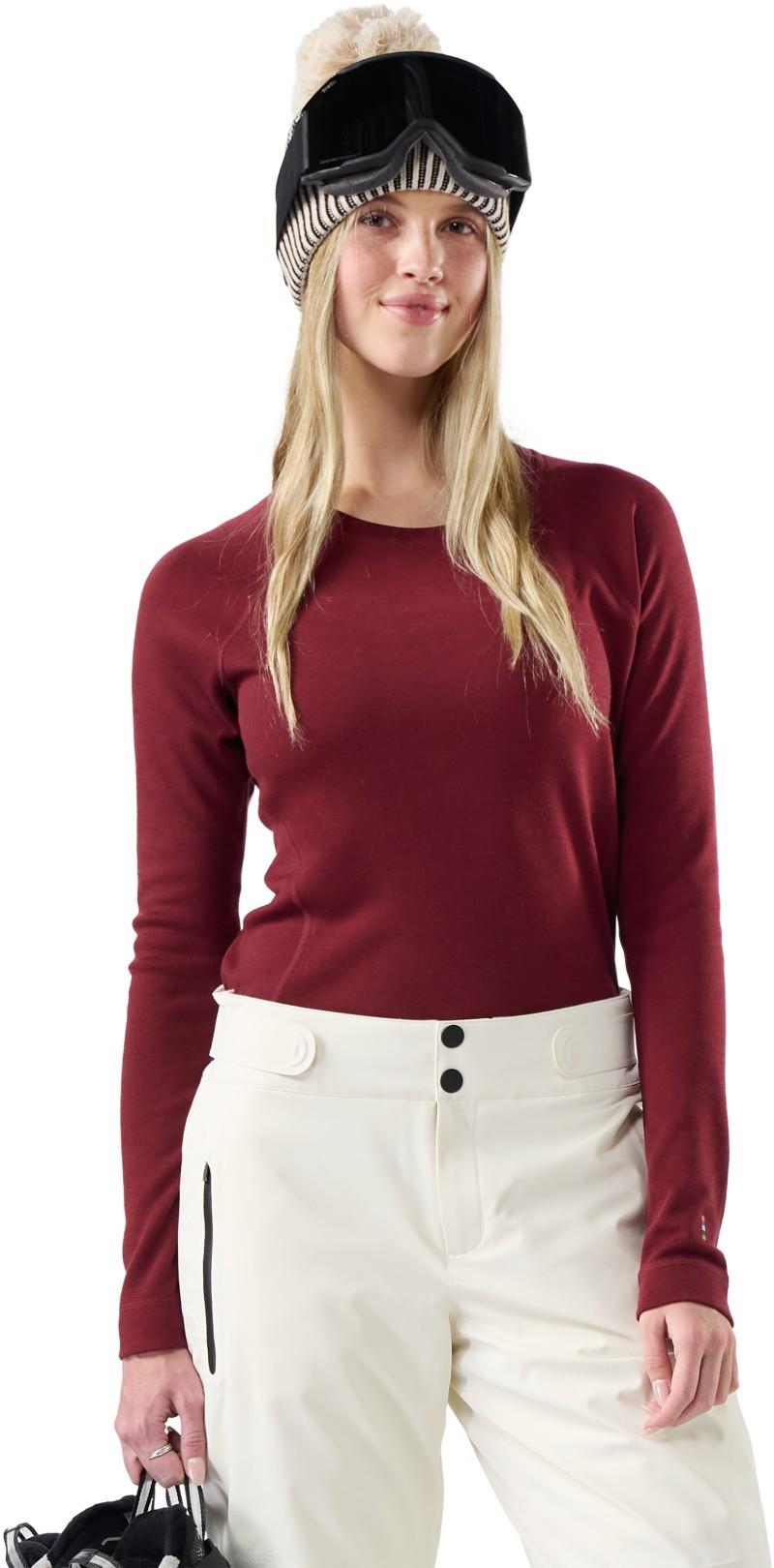 Classic Thermal Merino Base Layer Crew - Womens - cherry lacquer 1