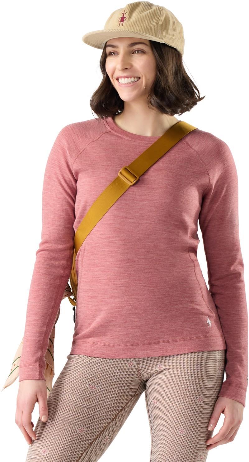 Classic Thermal Merino Base Layer Crew - Womens - rosewood heather 1