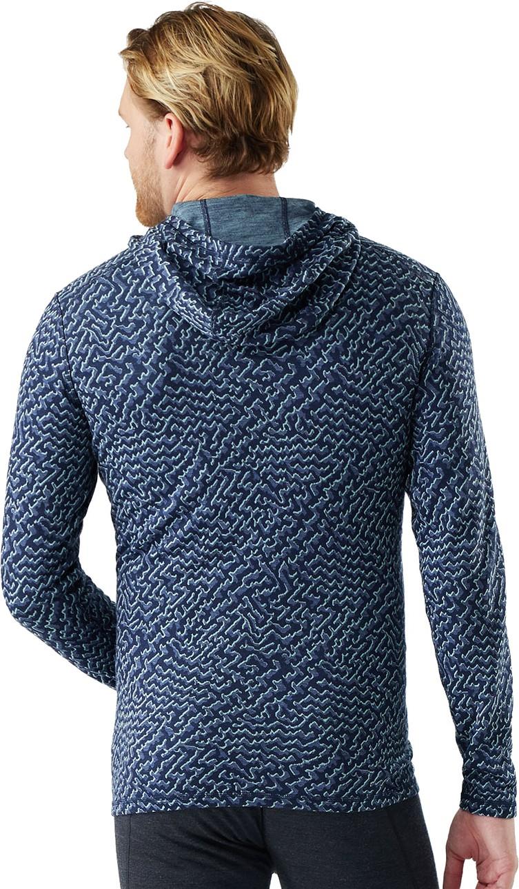 Classic Thermal Merino Base Layer Hoodie - Mens - nightfall retro line 1
