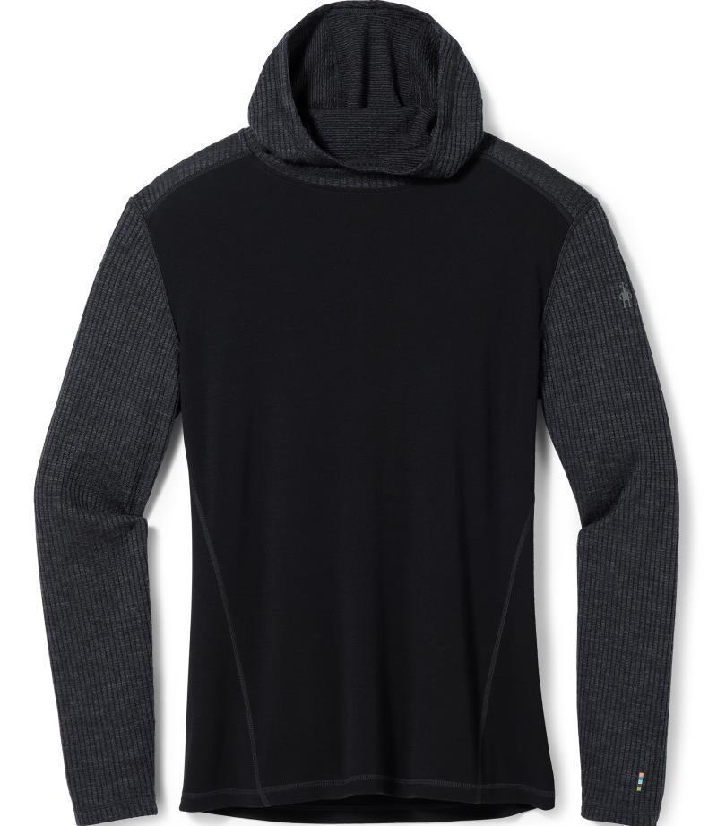 Classic Thermal Merino Base Layer Rib Hoodie - Mens - black 1