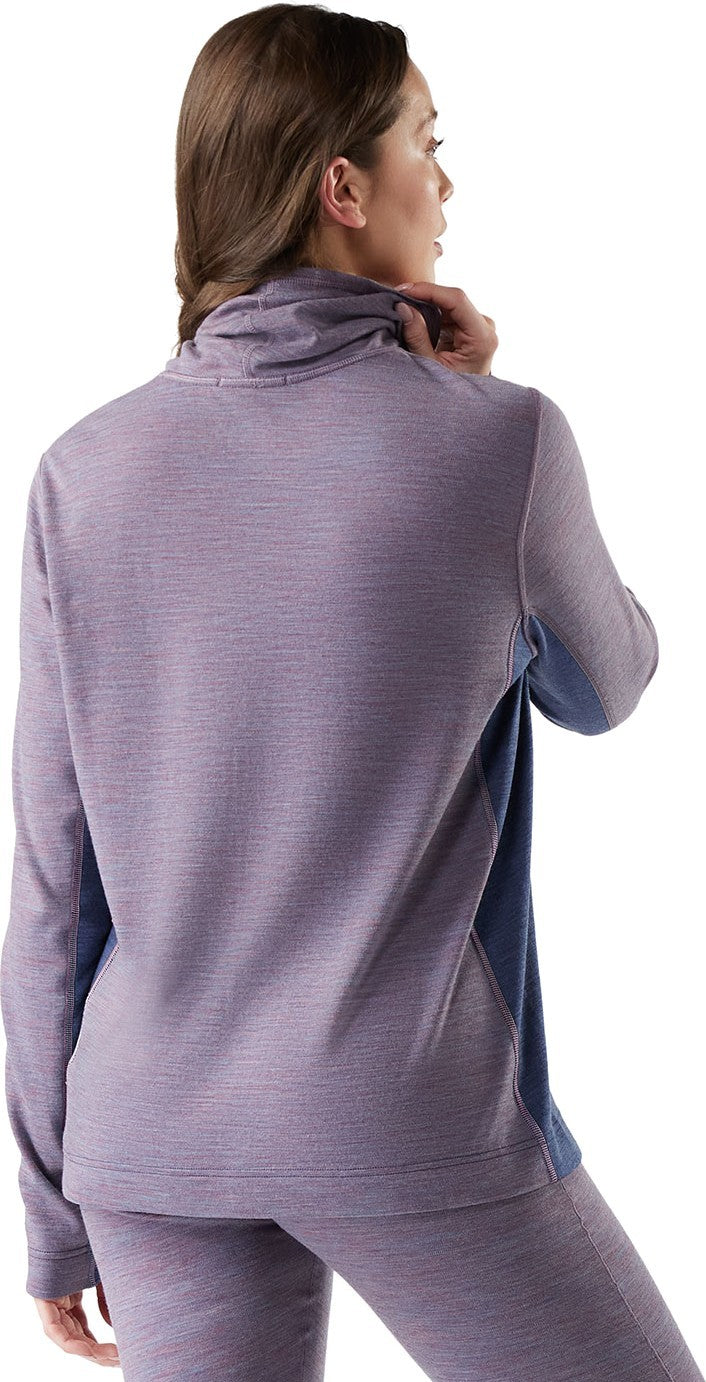 Classic Thermal Merino Mock Neck - Womens - chalk violet heather 1