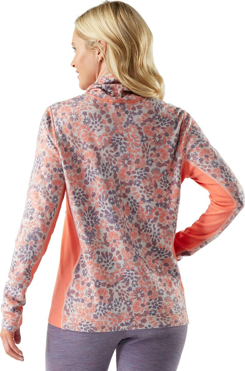 Classic Thermal Merino Mock Neck - Womens - coral reef floral 1