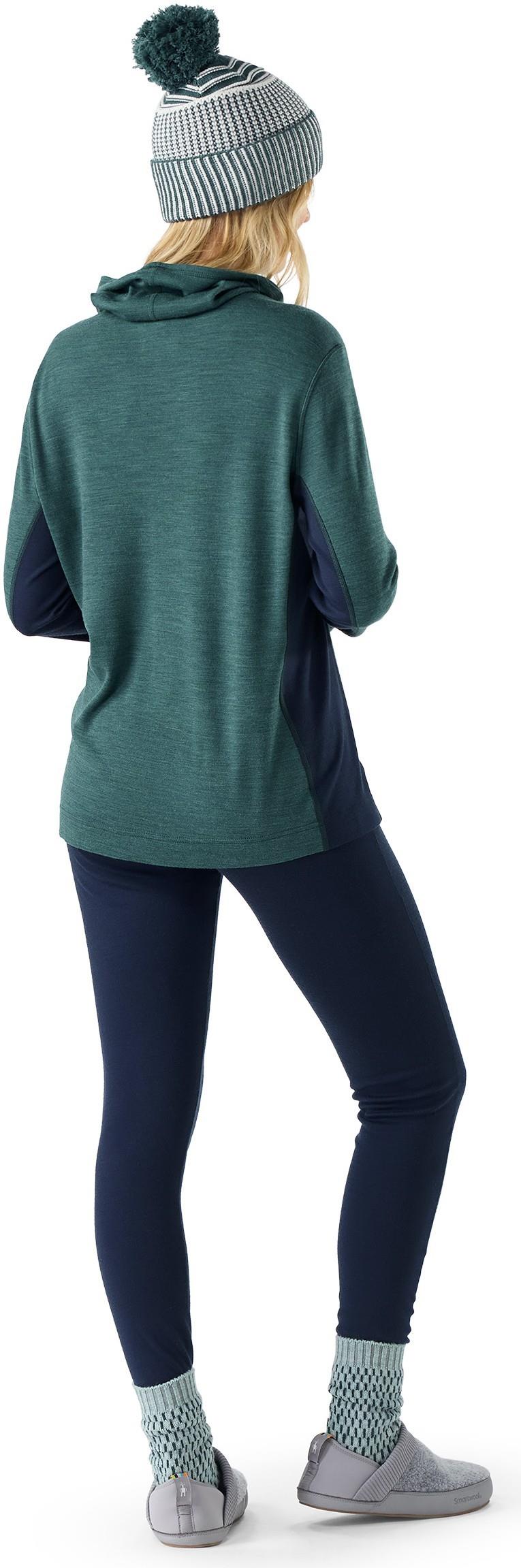 Classic Thermal Merino Mock Neck - Womens - dark teal heather / deep navy heather 1