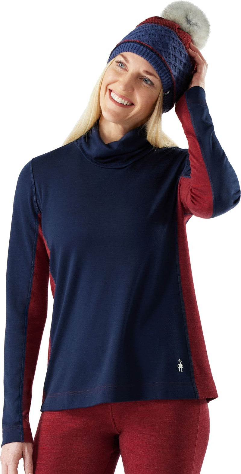 Classic Thermal Merino Mock Neck - Womens - deep navy 1