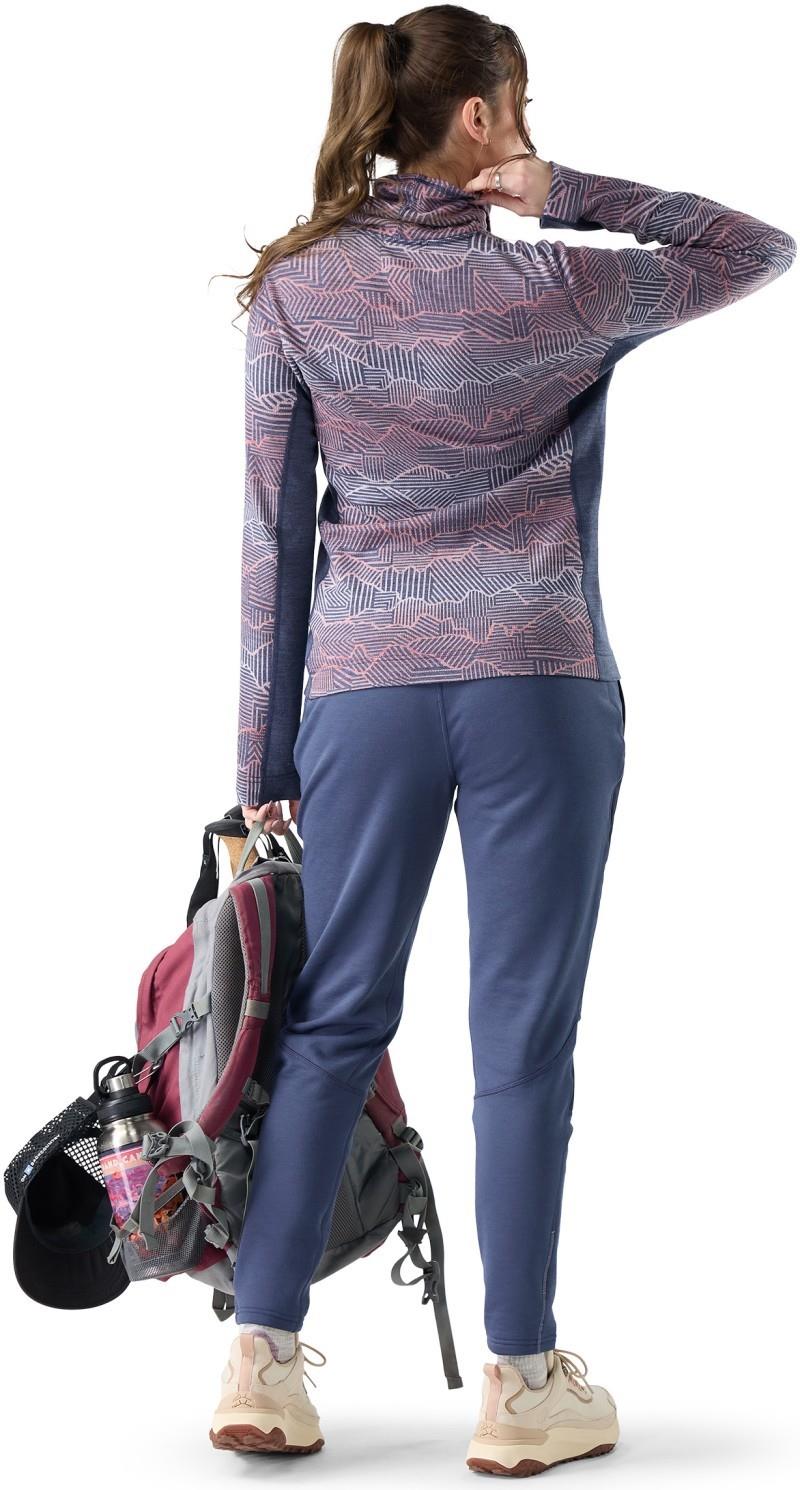 Classic Thermal Merino Mock Neck - Womens - nightfall linear peaks 1