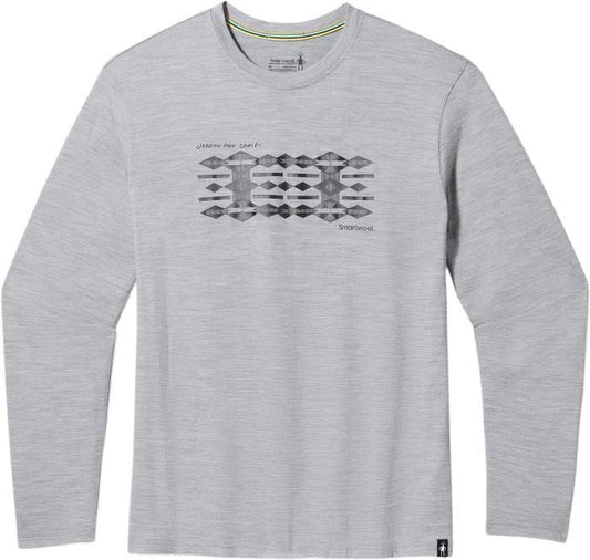Colliding Clouds Graphic LS Tee - Unisex - Light Gray Heather 1