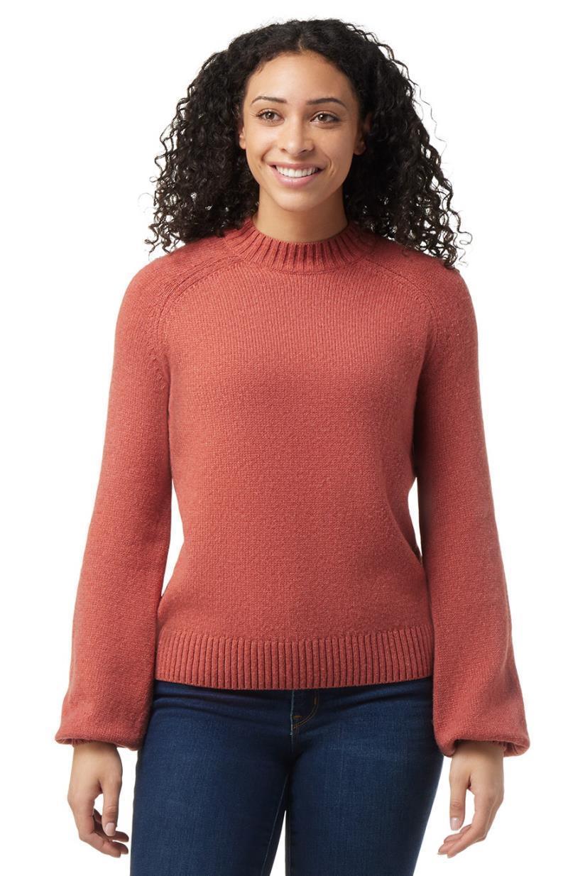 Cozy Lodge Bell Sleeve Sweater - Womens - Dusty Cedar Heather 2