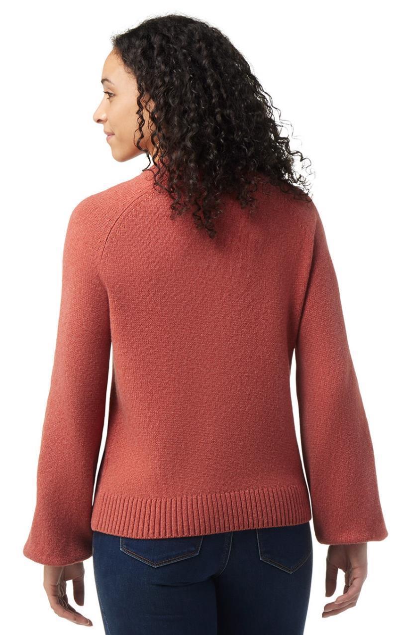 Cozy Lodge Bell Sleeve Sweater - Womens - Dusty Cedar Heather 3