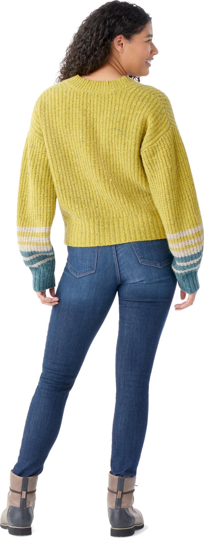 Cozy Lodge Cropped Cardigan Sweater - Womens - Citron Heather 3