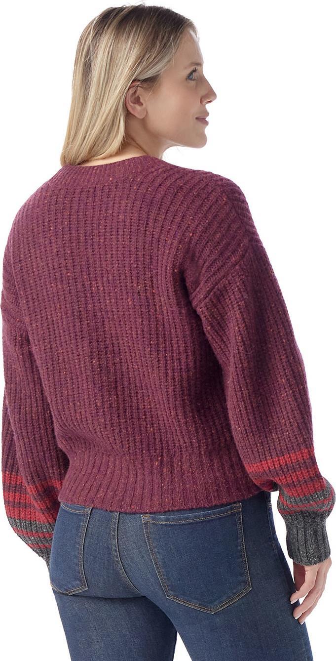 Cozy Lodge Cropped Cardigan Sweater - Womens - Eggplant Heather 2
