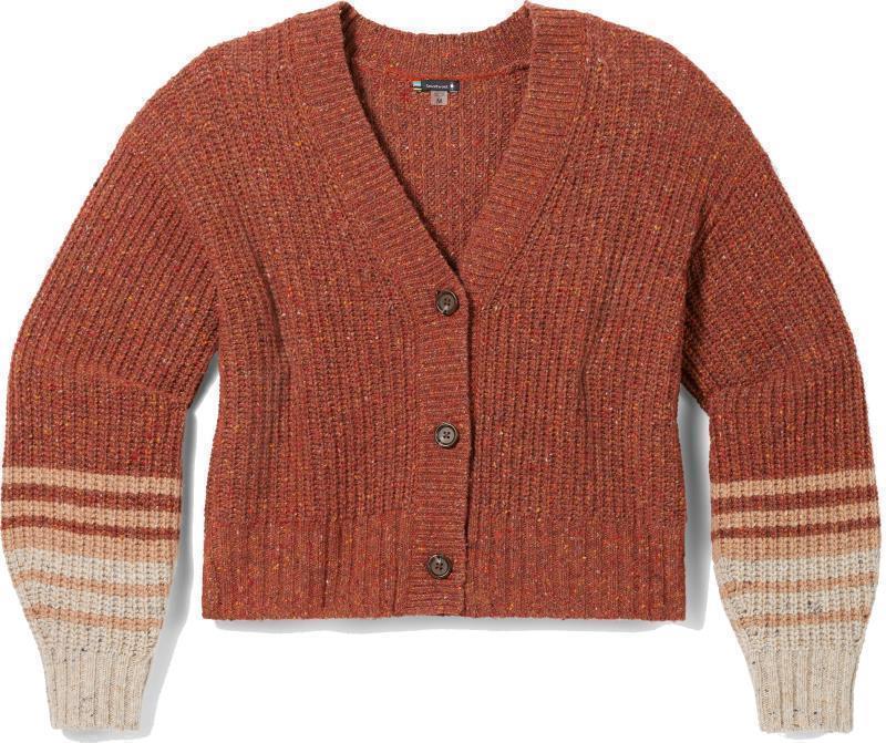 Cozy Lodge Cropped Cardigan Sweater - Womens - Pecan Brown Heather 1