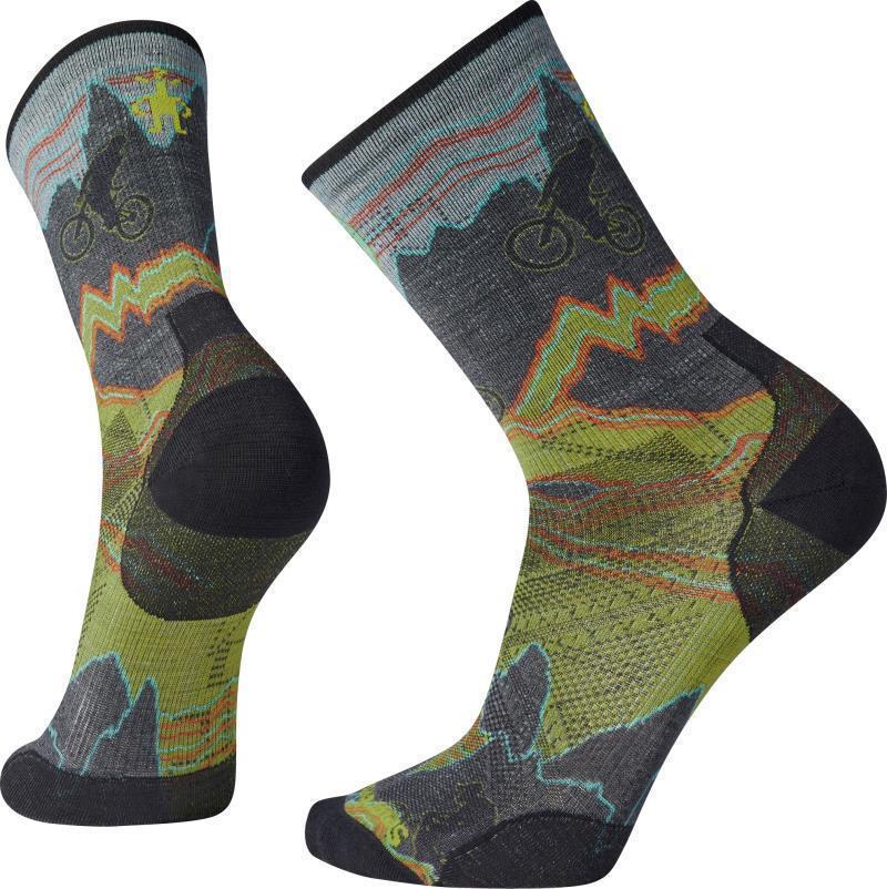 Cycle Zero Cushion Print Crew Socks - Mens - Graphite 1