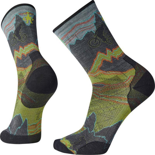 Cycle Zero Cushion Print Crew Socks - Mens - Graphite 1