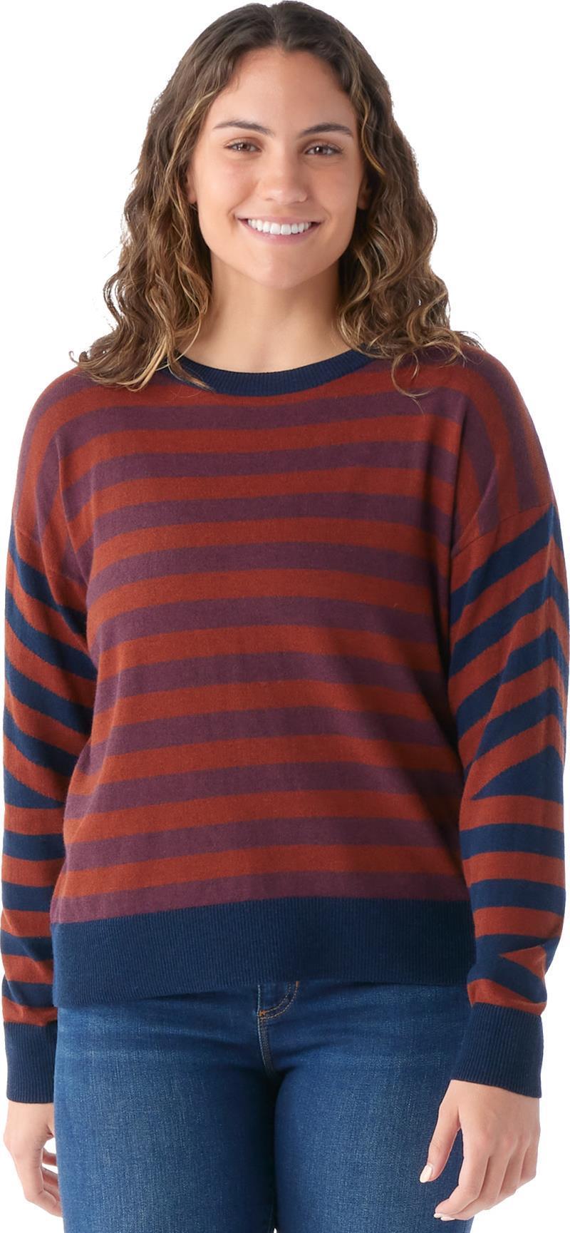 Edgewood Boyfriend Crew Sweater - Womens - Pecan Brown Heather 2