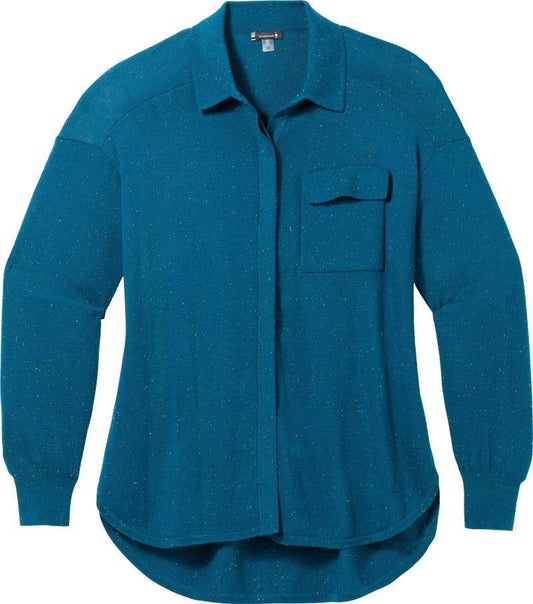 Edgewood Button Down Sweater - Womens - Twilight Blue Donegal 1