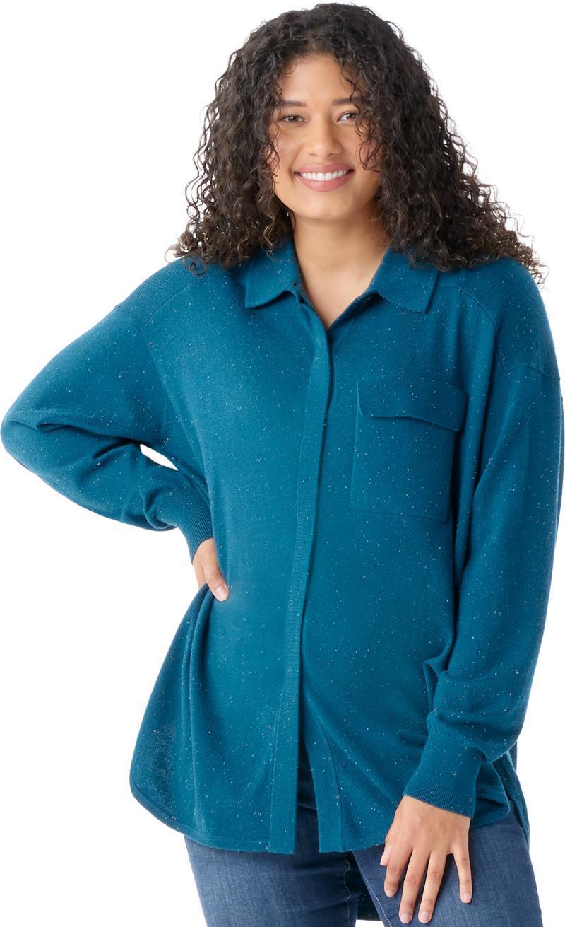 Edgewood Button Down Sweater - Womens - Twilight Blue Donegal 2