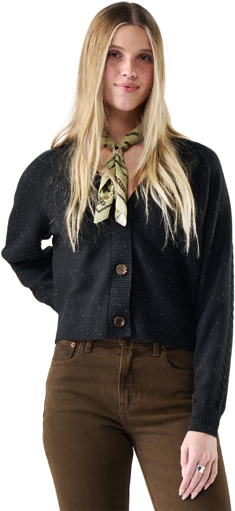 Edgewood Cardigan - Womens - black donegal 1