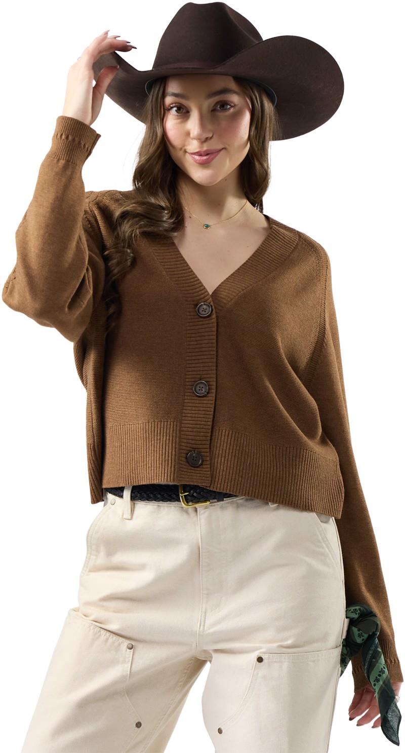 Edgewood Cardigan - Womens - mocha heather 1