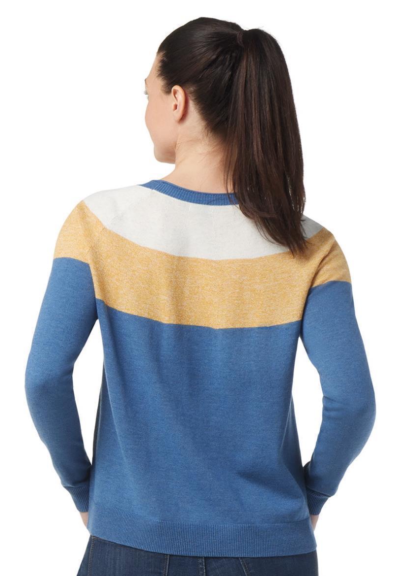 Edgewood Colorblock Crew Sweater - Womens - Blue Horizon Heather 3