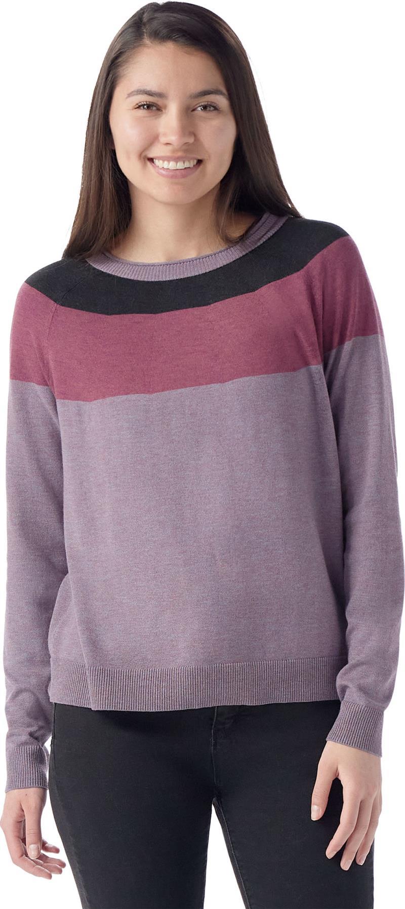 Edgewood Colorblock Crew Sweater - Womens - Chalk Violet Heather 1