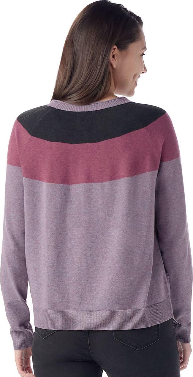 Edgewood Colorblock Crew Sweater - Womens - Chalk Violet Heather 2