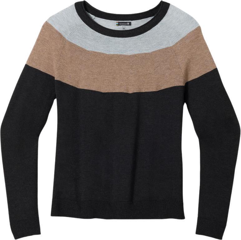 Edgewood Colorblock Crew Sweater - Womens - Charcoal Heather 1