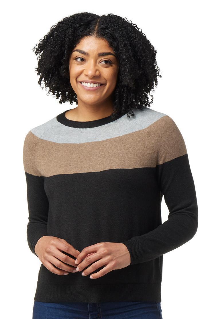 Edgewood Colorblock Crew Sweater - Womens - Charcoal Heather 3