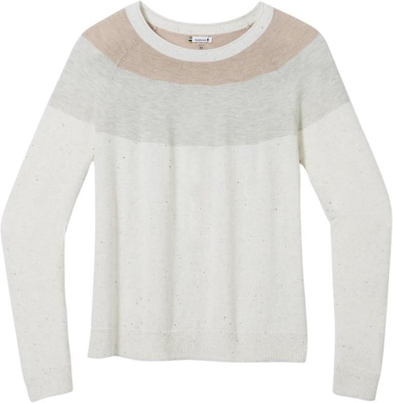 Edgewood Colorblock Crew Sweater - Womens - Natural Donegal 1