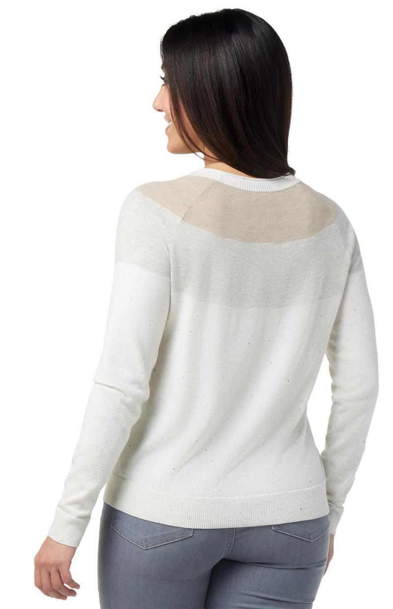 Edgewood Colorblock Crew Sweater - Womens - Natural Donegal 3