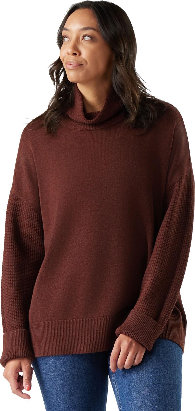 Edgewood Cowl Neck Sweater - Womens - pecan brown / mink 1