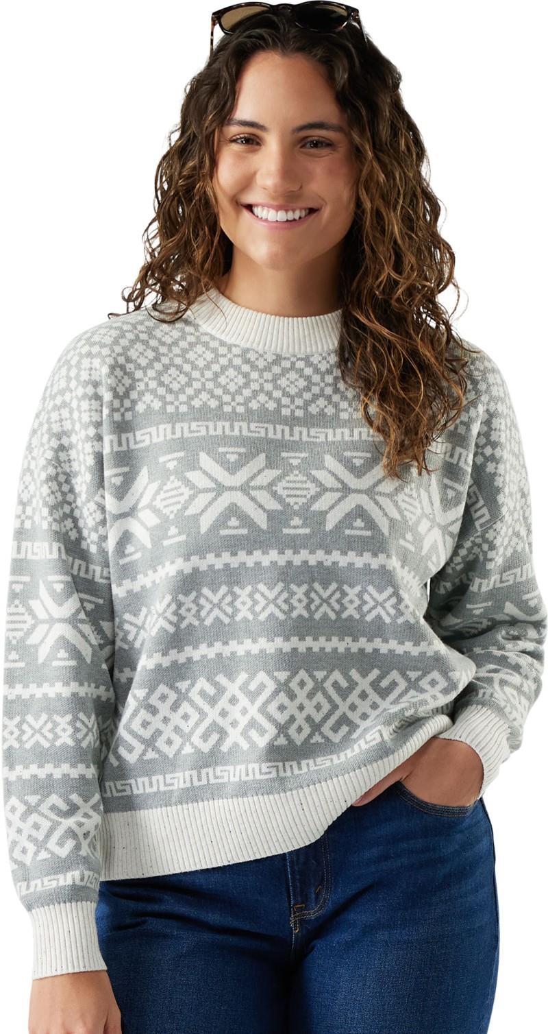 Edgewood Heritage Crew Sweater - Womens - light gray 1