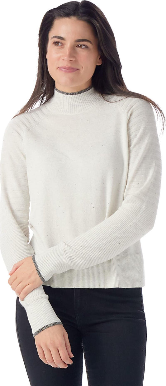 Edgewood Mock Neck Sweater - Womens - Natural Donegal 2
