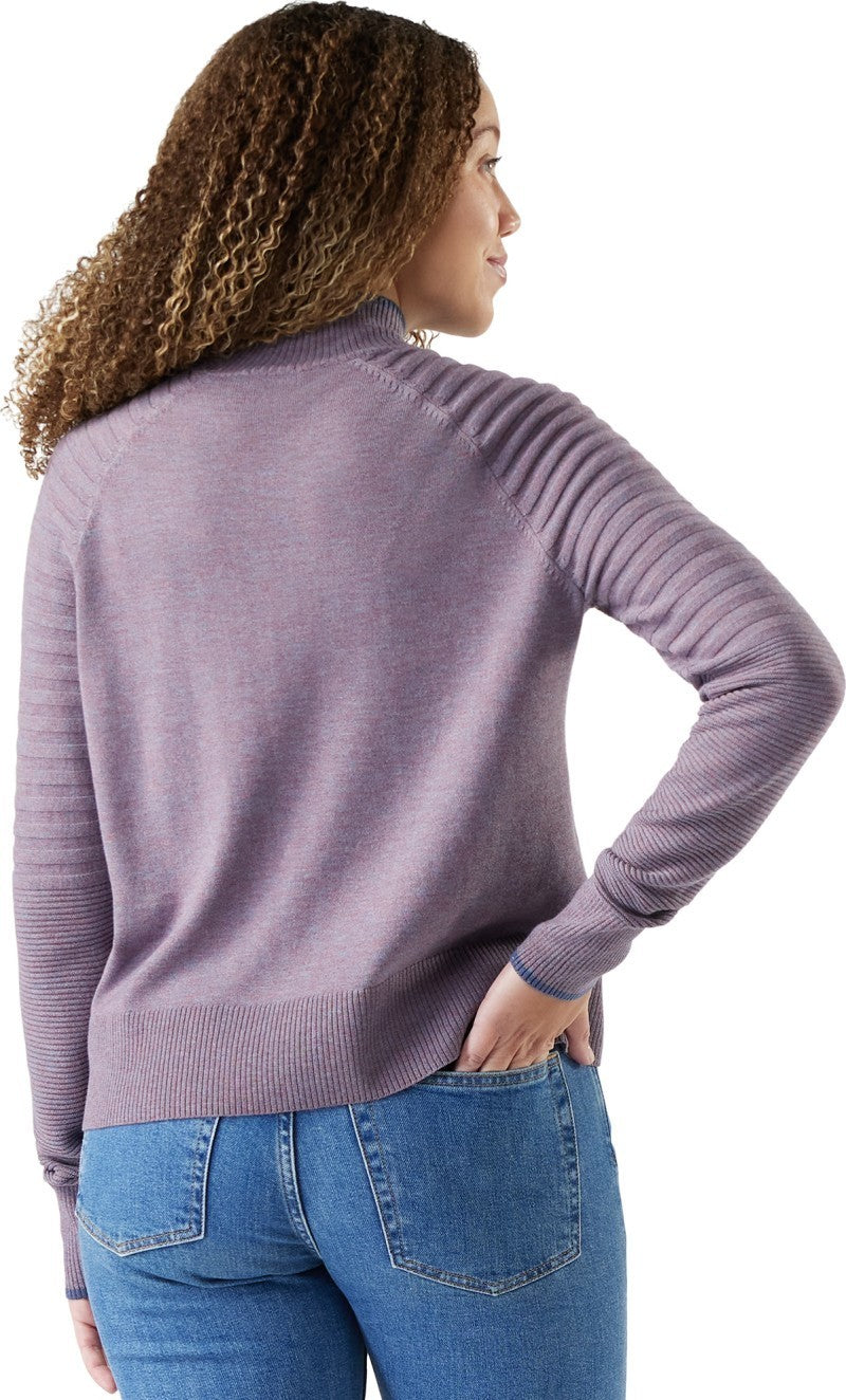 Edgewood Mock Neck Sweater - Womens - chalk violet heather 1