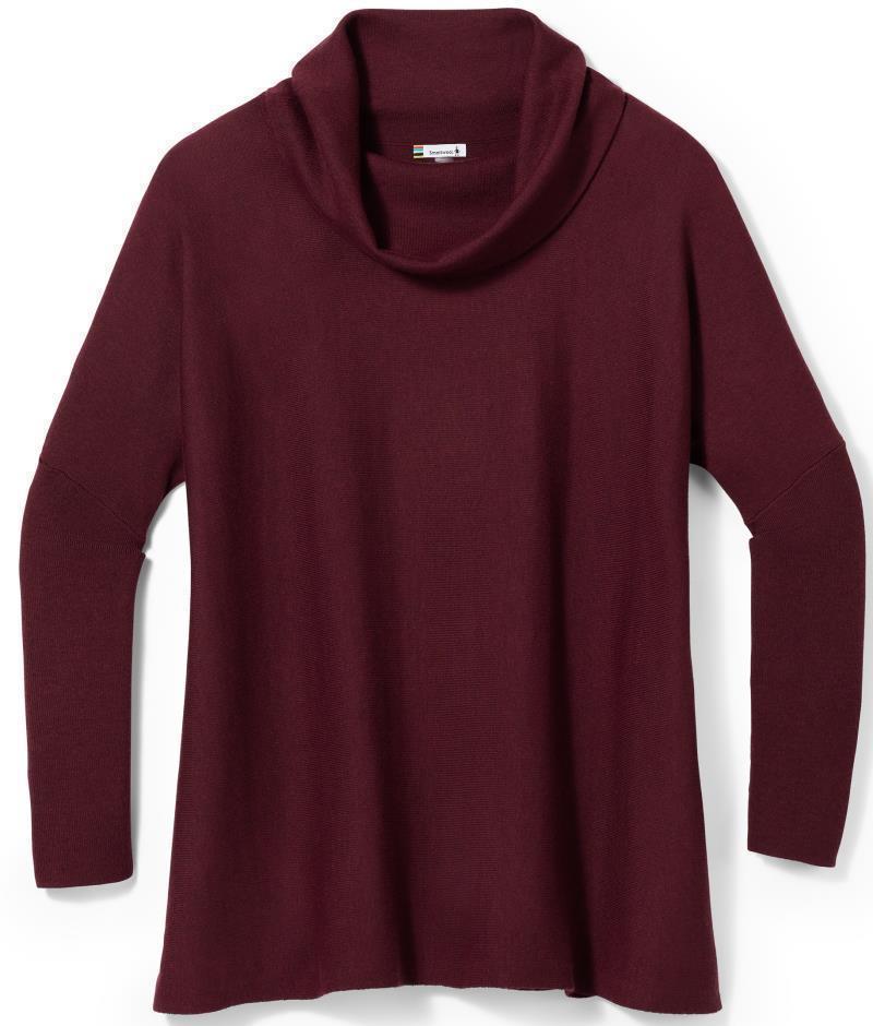 Edgewood Poncho Sweater - Womens - Black Cherry Heather 1