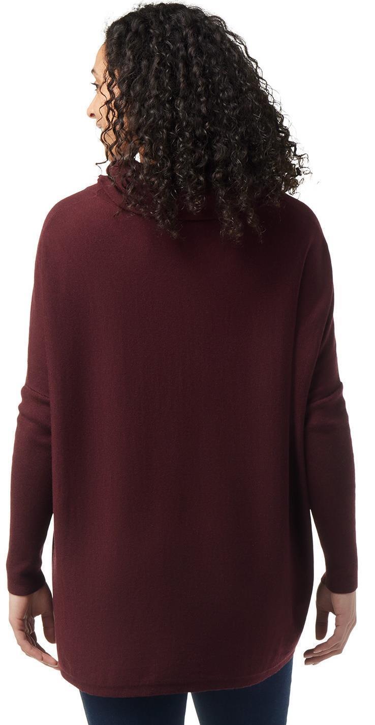 Edgewood Poncho Sweater - Womens - Black Cherry Heather 3