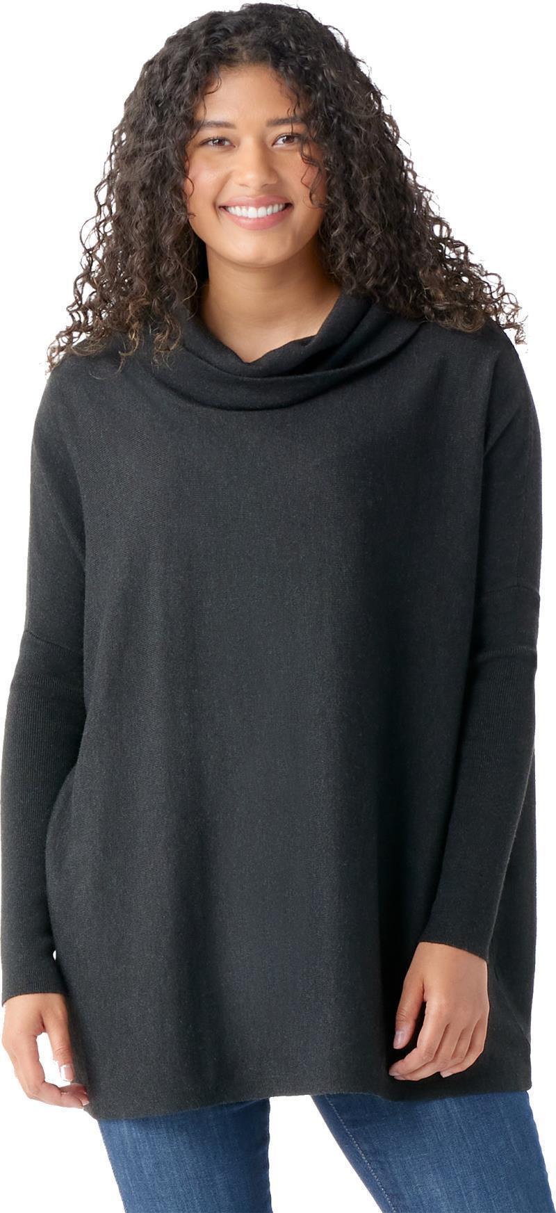 Edgewood Poncho Sweater - Womens - Charcoal Heather 2