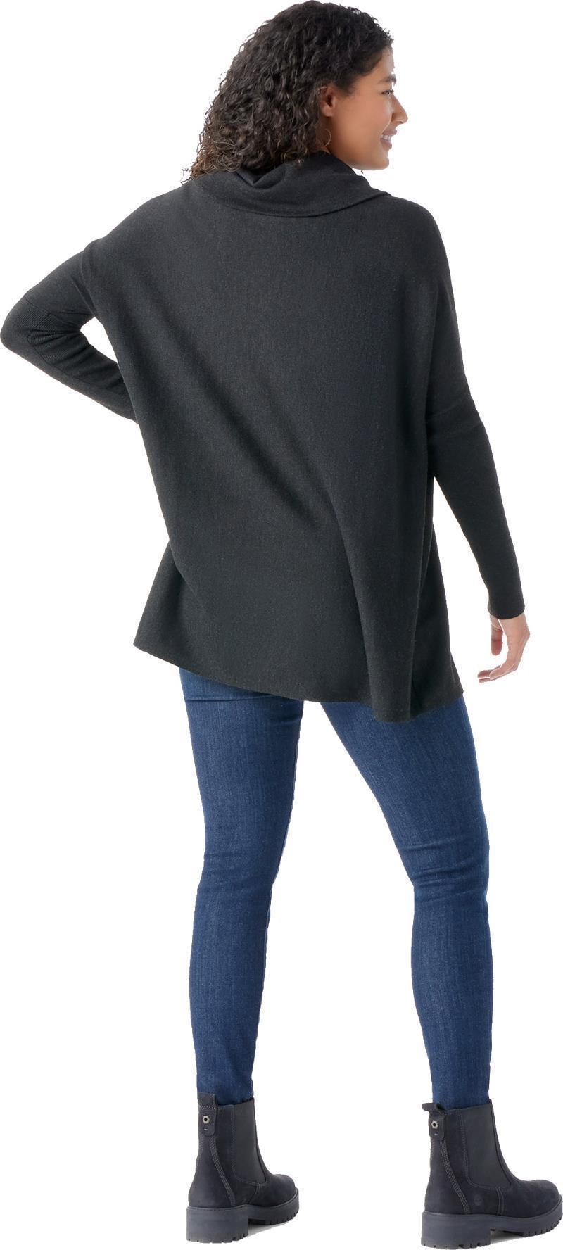 Edgewood Poncho Sweater - Womens - Charcoal Heather 3