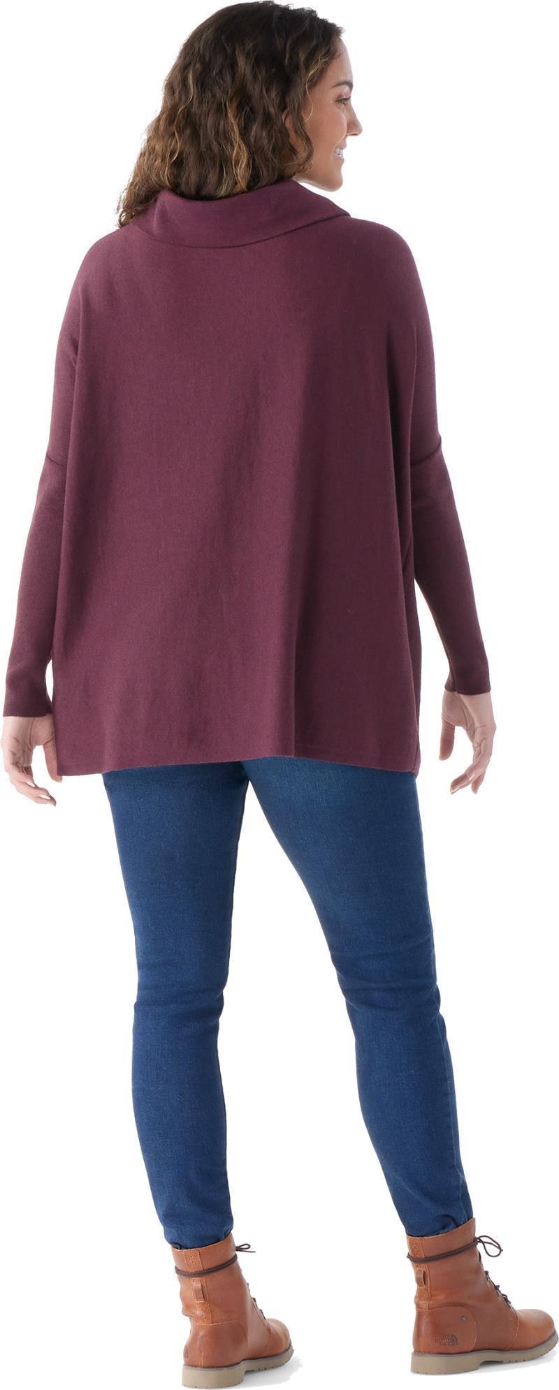 Edgewood Poncho Sweater - Womens - Eggplant Heather 3
