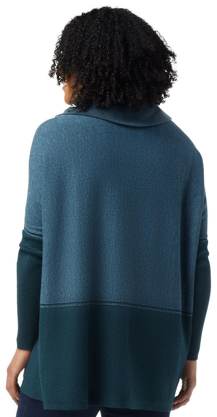 Edgewood Poncho Sweater - Womens - Mist Blue / Twilight Blue Marl 3
