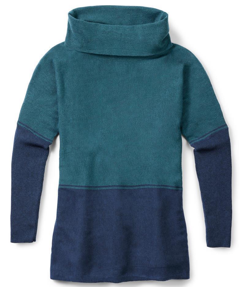 Edgewood Poncho Sweater - Womens - Twilight Blue Heather 1
