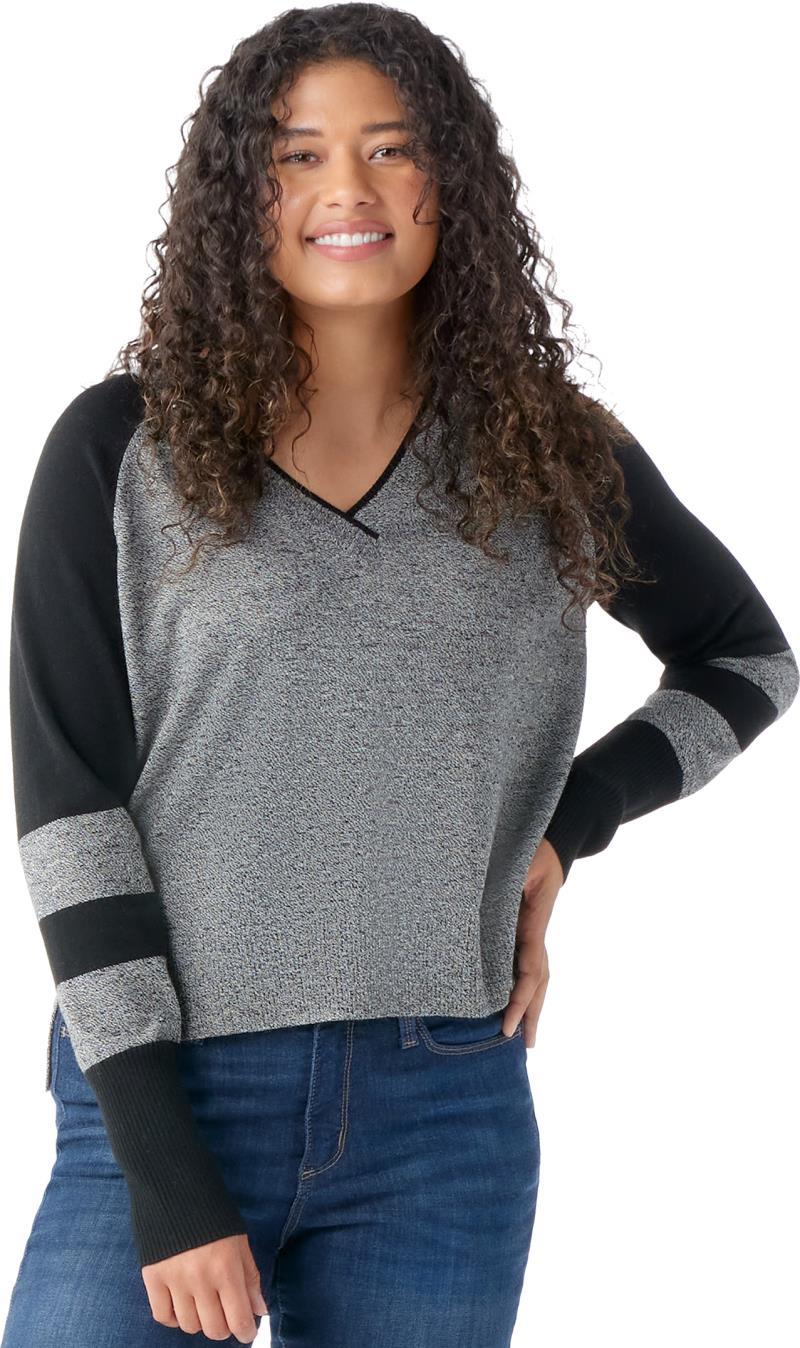 Edgewood V-Neck Sweater - Womens - Black / Natural Marl 2