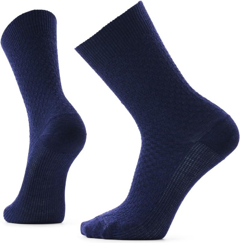 Everyday Basketweave Crew Socks - deep navy 1