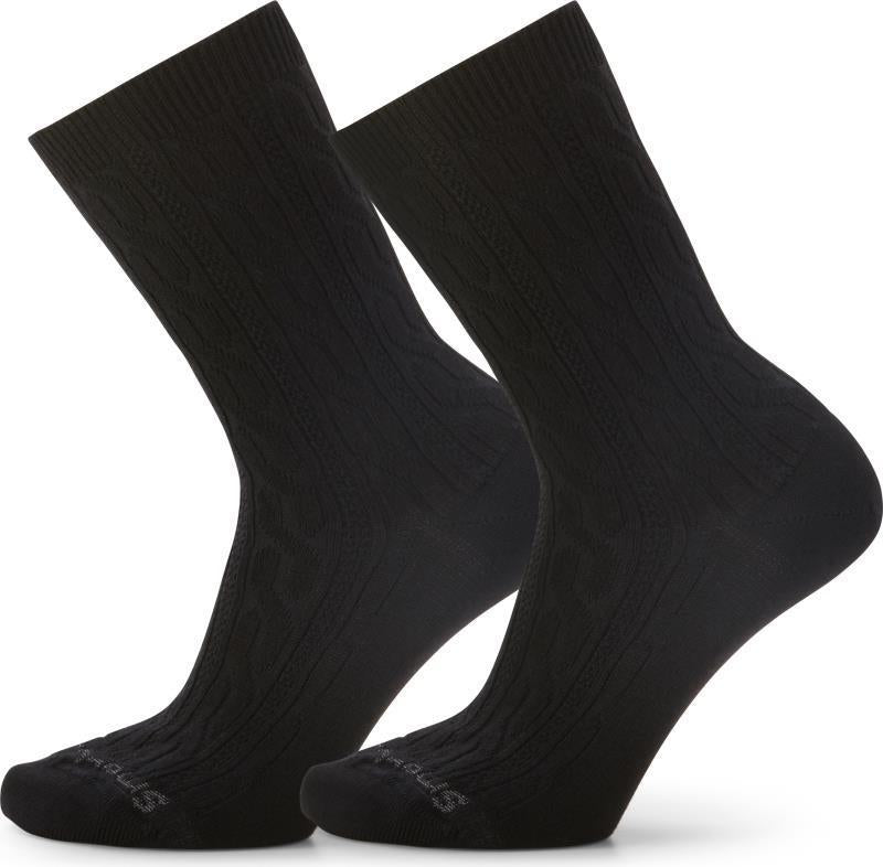 Everyday Cable Crew Socks - 2-Pack - Unisex - Black 1