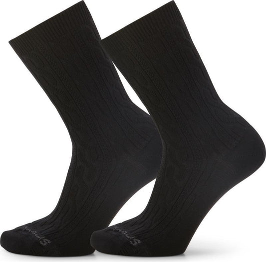 Everyday Cable Crew Socks - 2-Pack - Unisex - Black 1