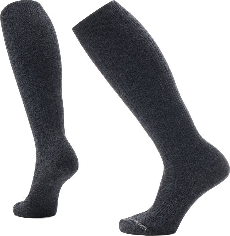 Everyday Cable Knee High Socks - Womens - charcoal 1